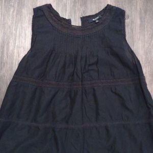 Madewell black Memento poplin and crochet size small